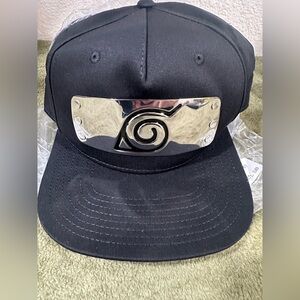 Naruto Black Cap with Silver Metal Plate
